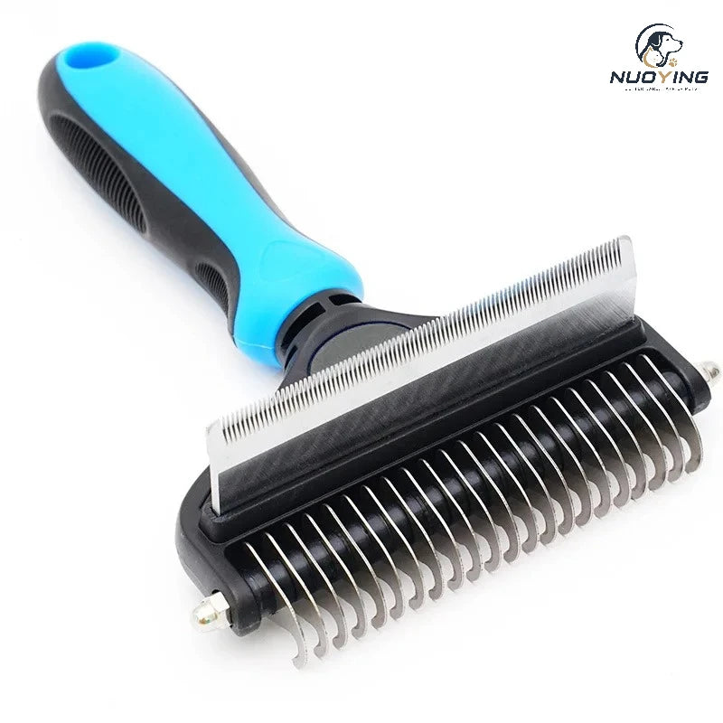 Brosse Démêlante 2-En-1 (Démêleur + Râteau Sous-Poil)