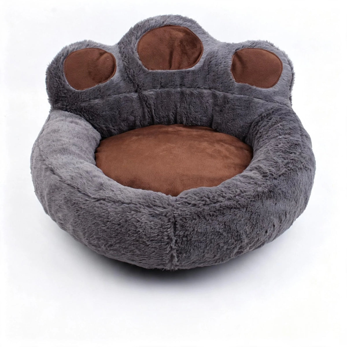 Lit Pour Chien Et Chat - MERKMAK - 55Cm - Amovible - Lavable - anti Stress En Peluche Gris