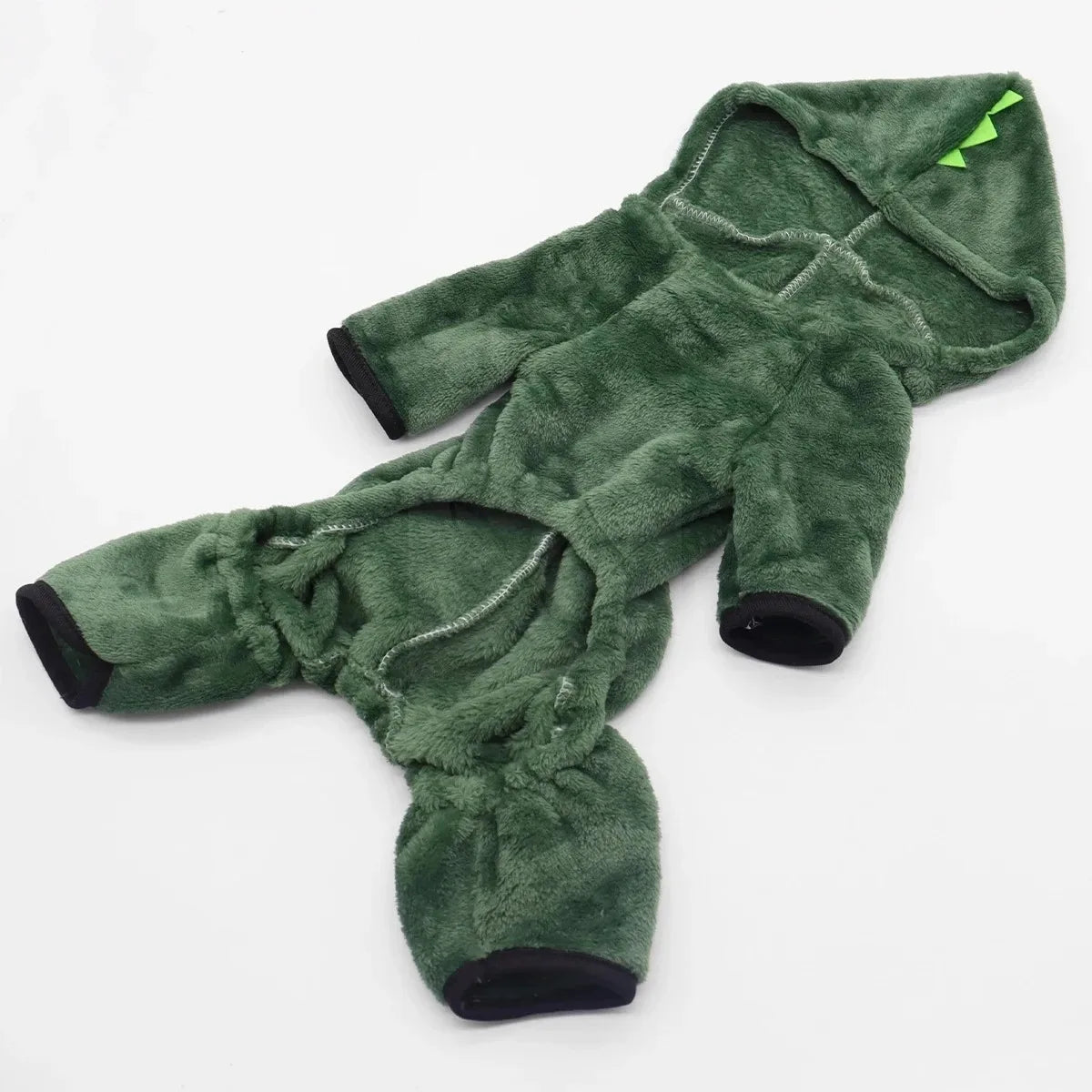 Costume Amusant De Dinosaure Pour Animaux De Compagnie, Pull Chaud En Polaire À Capuche Pour Petits Chiens Et Chats, Tenue De Cosplay Mignonne Pour L'Hiver Et Halloween