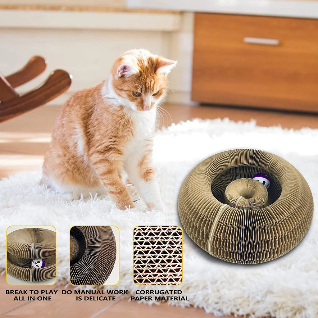Griffoir accordéon en carton pour chat