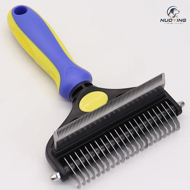 Brosse Démêlante 2-En-1 (Démêleur + Râteau Sous-Poil)