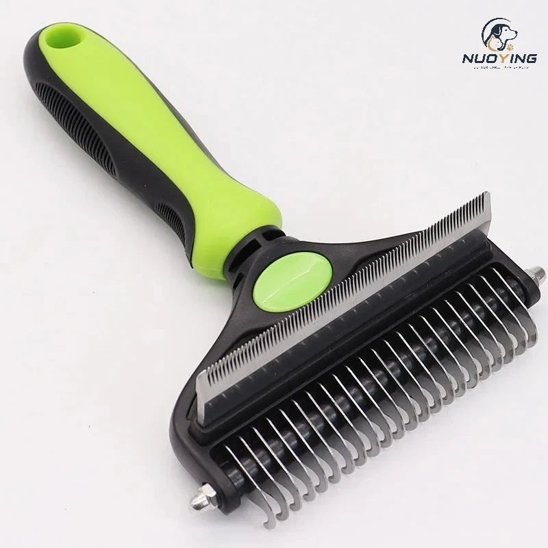 Brosse Démêlante 2-En-1 (Démêleur + Râteau Sous-Poil)