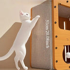 Griffoir Pour Chat, Nid Pour Chat En Carton Ondulé, Villa Multifonctionnelle Double Couche Pour Chat, Pour Le Divertissement Et Le Soulagement De L'Ennui, Jouet Pour Animaux De Compagnie