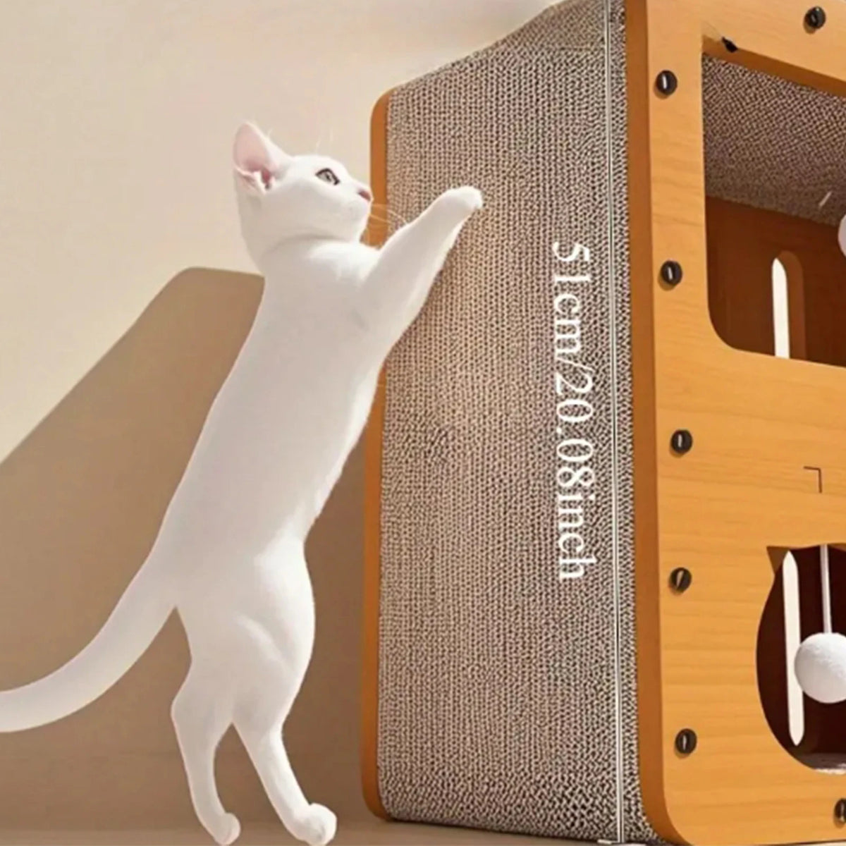 Griffoir Pour Chat, Nid Pour Chat En Carton Ondulé, Villa Multifonctionnelle Double Couche Pour Chat, Pour Le Divertissement Et Le Soulagement De L'Ennui, Jouet Pour Animaux De Compagnie