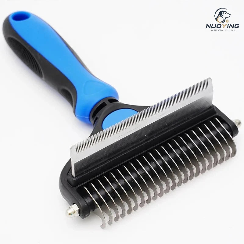 Brosse Démêlante 2-En-1 (Démêleur + Râteau Sous-Poil)