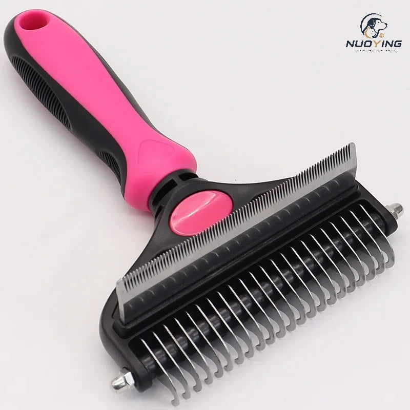 Brosse Démêlante 2-En-1 (Démêleur + Râteau Sous-Poil)