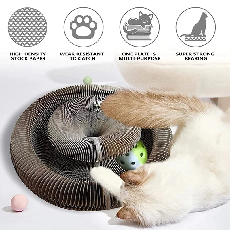 Griffoir accordéon en carton pour chat