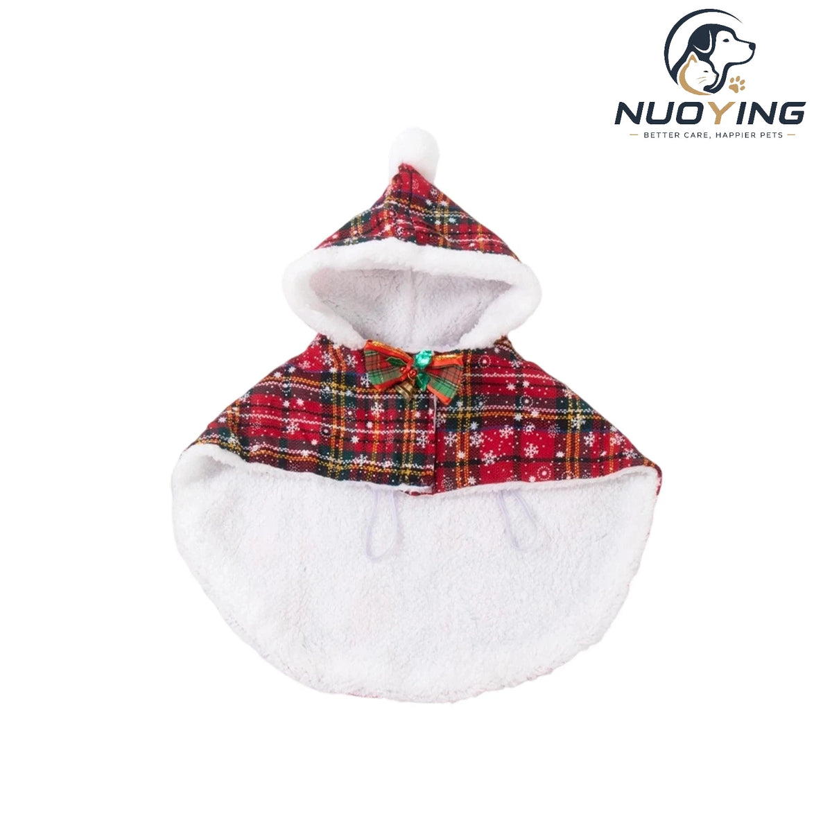Manteau De Noël Avec Nœud Papillon (Petits Chiens & Chats)