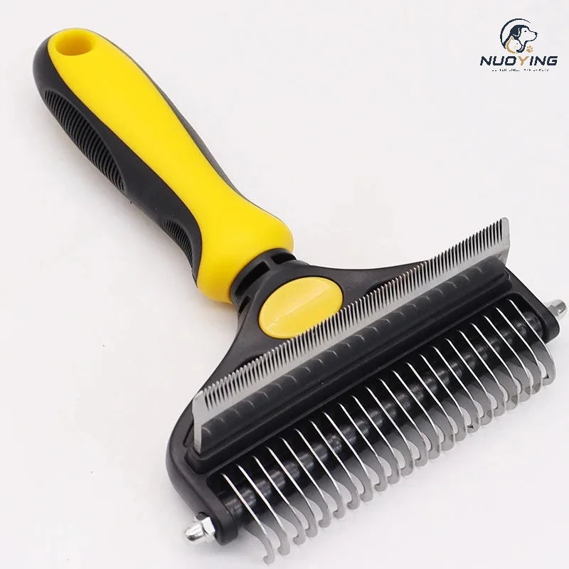 Brosse Démêlante 2-En-1 (Démêleur + Râteau Sous-Poil)