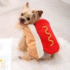 Costume Pour Animaux De Compagnie En Forme De Hot-Dog, Tenue Amusante Pour Chiot Ou Chat, Vêtements Pour Chien Pour Fête D'Halloween